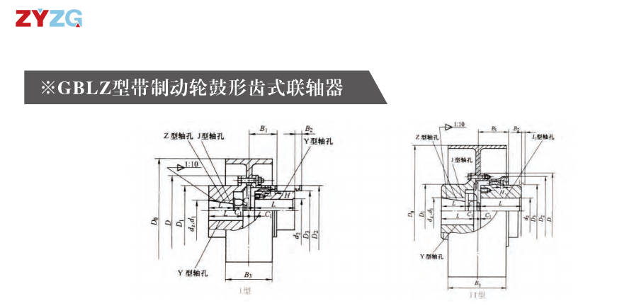 GBLZ 型带造动轮鼓形齿式联轴器
